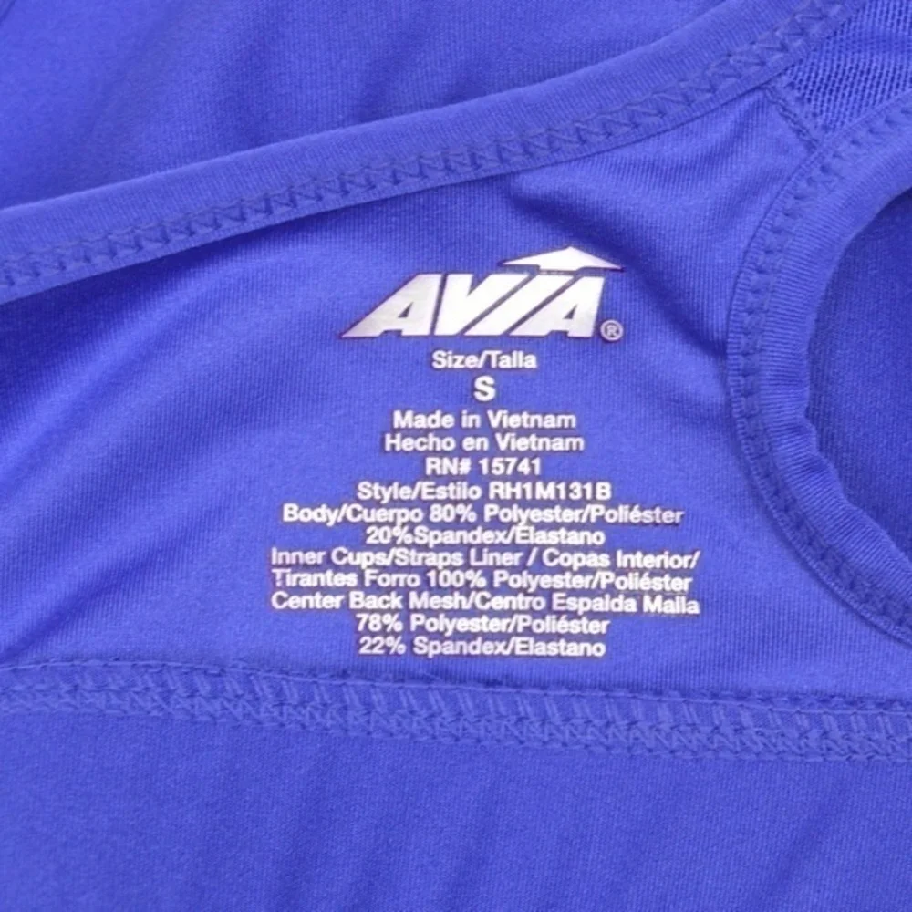 Avia High Support Keyhole Back Sports‎ Bra, Size Small, Purple